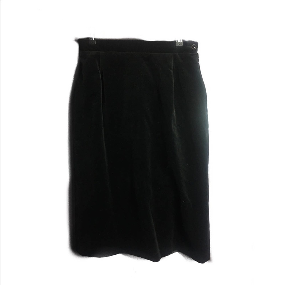 Vintage Black Velvet Skirt
